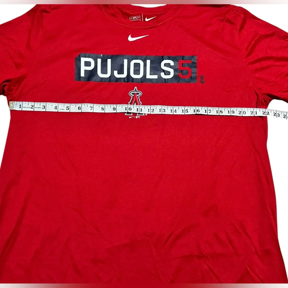 Nike‎ dri fit Los Angeles Angels men's Pujols #5 Graphic Tee shirt size XL MLB